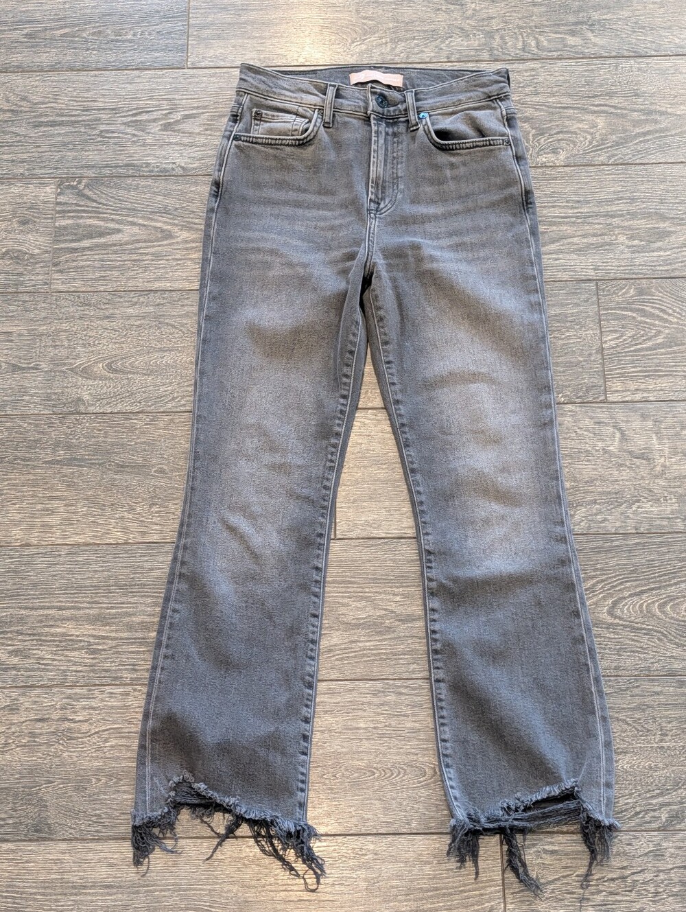 7 For All Mankind Lux Vintage High Rise Raw Frayed Hem Jeans Size 27